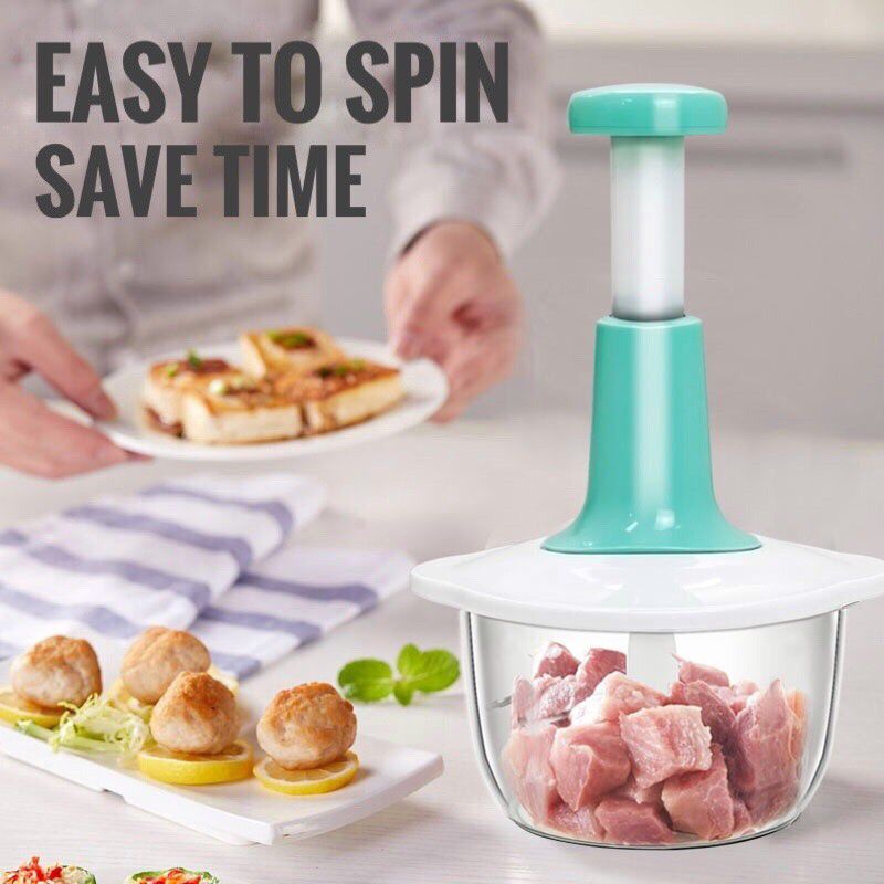 Hand Press Push Chopper | Food Chopper | Mixer Cutter for Salad