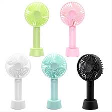 Mini Handled Fan, Small Handeld Fan Portable with Base, USB Desk Rechargeable Fan . Personal Cooling Fan for Office, Travel, Outdoors. Make Your Life Easy. image 2